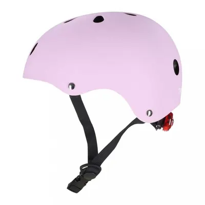 Casca de bicicleta pentru copii Trike Fix, marime M (55-58 cm), lumina LED integrata si 11 orificii de ventilaie, Violet