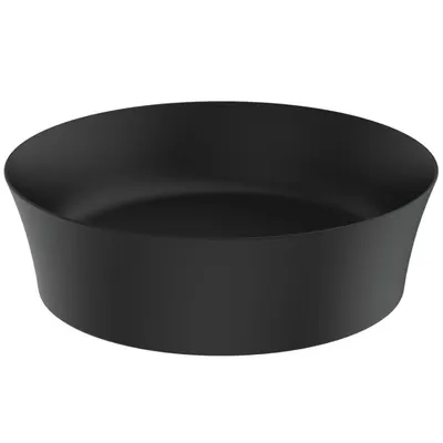 Lavoar pe blat negru mat 40 cm, rotund, fara preaplin, Ideal Standard Ipalyss