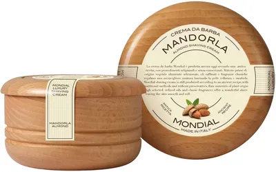 Mondial 1908 Cremă de bărbierit cu aromă de migdale, 140 ml
