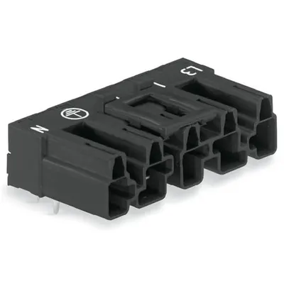 Plug for PCBs; angled; 5-pole; Cod. I; blue