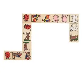Domino Animale in cutie de lemn