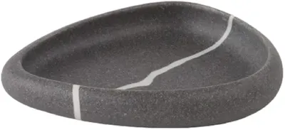 Suport pentru săpun Inter Ceramic - Kobea, 13 x 10.7 x 2.3 cm, gri