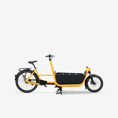 Bicicletă cargo electrică cu 2 locuri F900E BOX Galben