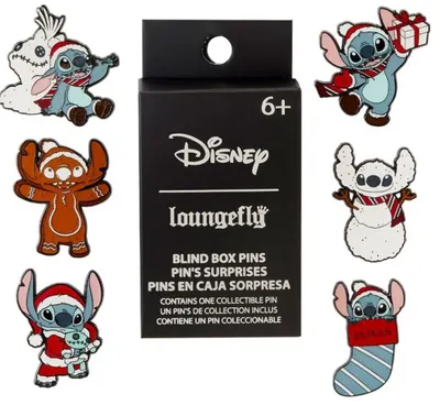 Insignă Loungefly Disney: Lillo and Stitch - Holiday Stitch, sortiment