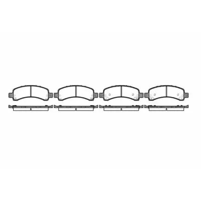 Set placute frana, frana disc REMSA 0989.10