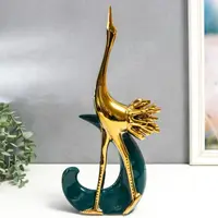 Statuetă Morello - Flamingo Green & Gold, 34 х 12 х 7.5 cm