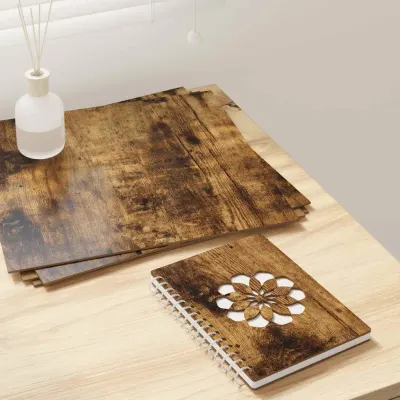 vidaXL Panouri de decor 50 buc. Stejar fumuriu 30 x 30 x 0,27 cm