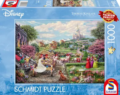 Puzzle Schmidt din 1000 piese - Cenușăreasa, și au trăit fericiți