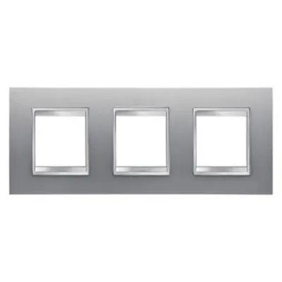 Placa ornament CProiector HORUS LUX international - IN PAINTED TECHNOPOLYMER - 2+2+2 modul HORIZONTAL - TITANIUM - CProiector HORUS