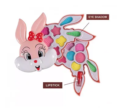 Trusă machiaj copii în formă de iepuraș Makeup Set, Farduri și ruj, 29 cm 6511110032149 (copie) Engros