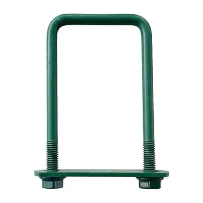 Brida Gard, 42.4 mm, pentru Fixare Panouri Gard, Stalp Rotund, Verde
