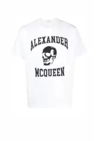Tricou barbati - skull logo-print - Alb