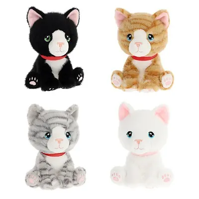 Jucărie de pluș Keel Toys Keeleco - Pisicuță Kitty Love, șezând, 14 cm, sortiment