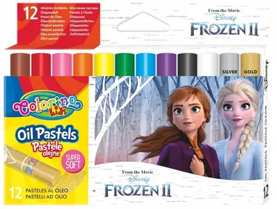 Pasteluri uleioase Colorino Disney - Frozen II, 12 culori