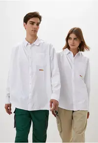 Camasa barbati - RCPM Draped Button Down HE8136 - alb - poliester