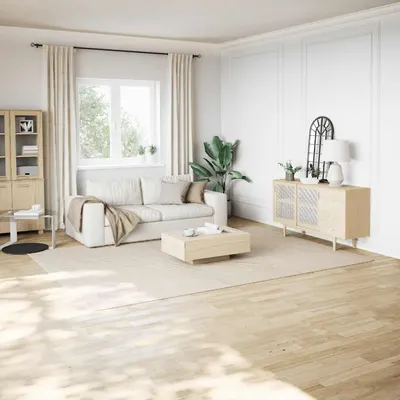 vidaXL Covor Shaggy, crem, alb, 240x340 cm, poliester