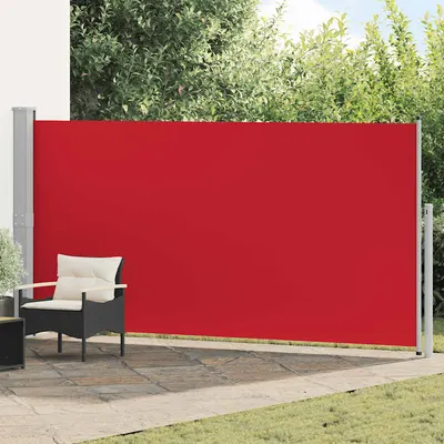 vidaXL Copertină laterală retractabilă, roșu, 160x500 cm