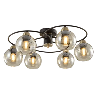 Jay Candelabru 6xe27 Negru/bronz