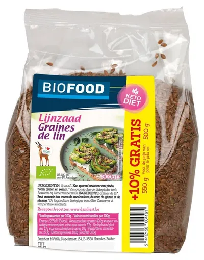 Semințe bio de in, 550 g, Damhert