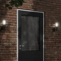 Gossi lampa exterioara de perete, negru, otel inoxidabil