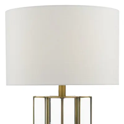 Veioza Osuna Table Lamp Natural Brass Glass With Shade
