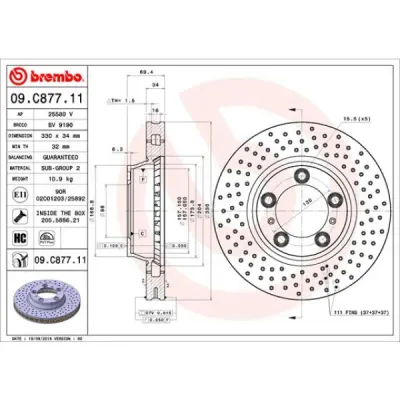 Disc frana BREMBO 09.C877.11