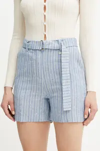 Fracomina pantaloni scurți din amestec de in