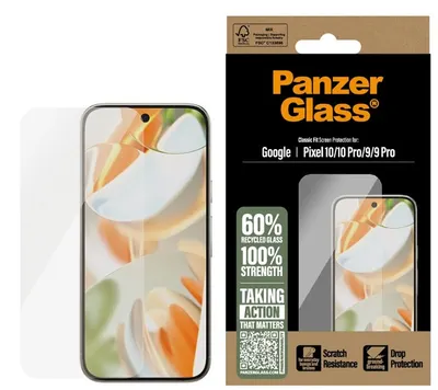Protector de sticlă PanzerGlass - Ultra Wide Fit, Google Pixel 9/10, transparent