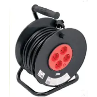 Prelungitor pe Tambur 4 Prize 25m , Negru, Hjr-4-25m