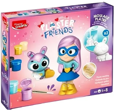 Set de colorat Maped Creativ - 2 figurine din ipsos, Super eroi