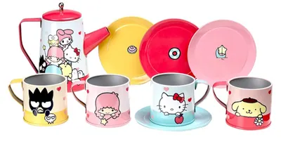 Set de veselă din metal Micki - Hello Kitty, 10 piese