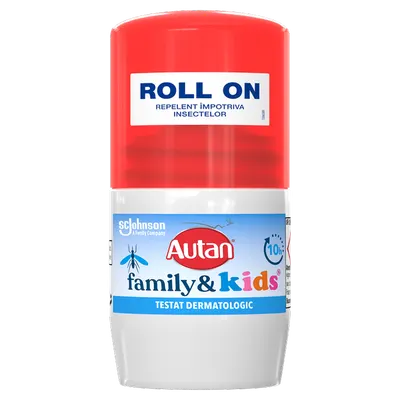 Roll-on lotiune repelent impotriva insectelor Family&Kids, Autan | 50 ml