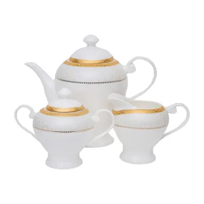 Set ceai 3 piese QUEENLY, portelan englezesc