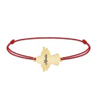 Angelino - Bratara personalizata snur ingeras din argint 925 placat cu aur galben 24K