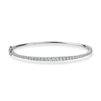 Bratara fixa din aur alb cu diamante de 0.99ct