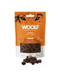 WOOLF Soft Cubes Turkey Monoprotein 100g recompense moi pentru caini, din curcan