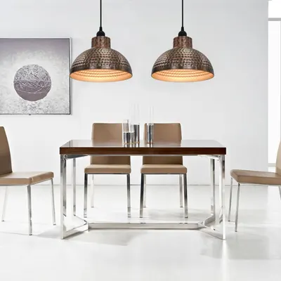 Gossi lustre semisferice de culoare aramie, 2 buc.