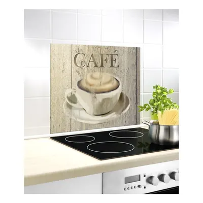 Protecție din sticlă pentru peretele de lângă aragaz Wenko Café, 60 x 50 cm