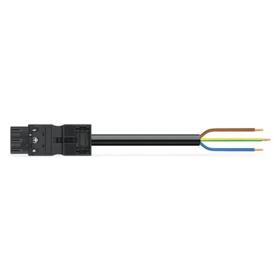 pre-assembled connecting cable; Eca; Plug/open-ended; 3-pole; Cod. A; H05Z1Z1-F 3G 1.5 mm²; 1 m; 1,50 mm²; white