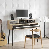 vidaXL Birou de studio Stejar Sonoma 110 x 42,5 x 36 cm Lemn prelucrat