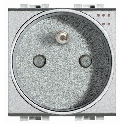Priza 2P+T + martori luminosi Std. FR. LiVing Light - Conexiune cu surub -Tech - 2 module