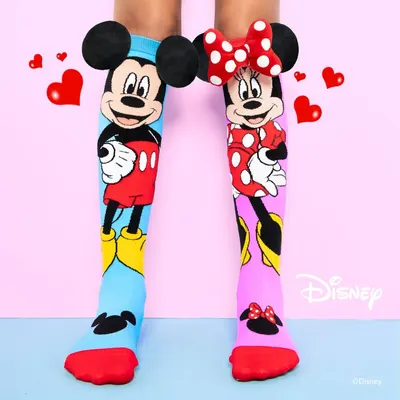 Șosete lungi colorate Madmia pentru fete fantasy Mickey și Minnie 6-99 ani