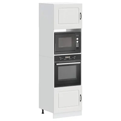 vidaXL Dulapuri pentru cuptor 2 buc Kalmar Alb lemn prelucrat