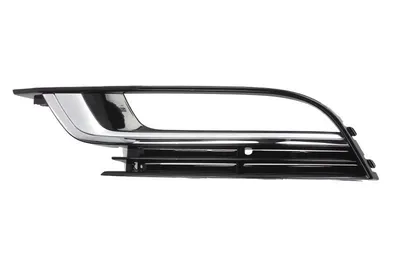 Capac bara fata Stanga cu locas lampa ceata, crom/negru potrivit VW CC B7, PASSAT B6 2008-2016 2012-2016