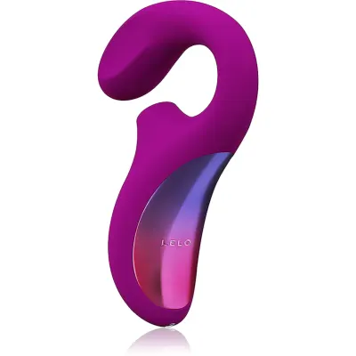 Lelo Enigma vibrator cu stimularea clitorisului Deep Rose 17 cm