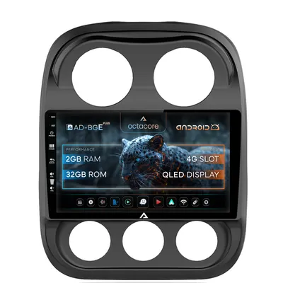 Navigatie Jeep Compass (2009-2016), Android, E-Octacore 2GB RAM + 32GB ROM, 10.1 Inch - AD-BGE10002+AD-BGRKIT284