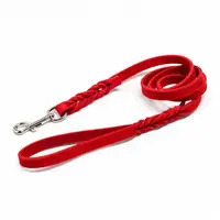 Lesa din piele colorata fara cusaturi - Rosu - 125 cm