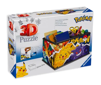 Puzzle 3D Ravensburger din 216 de piese - Pokemon, cutie de depozitare
