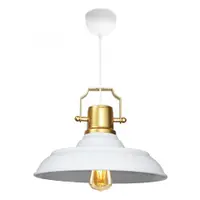 Lustră albă cu abajur din metal ø 25 cm Tarsus – Opviq lights