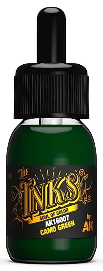 Cerneală acrilică AK Interactive - Camo Green, 30ml